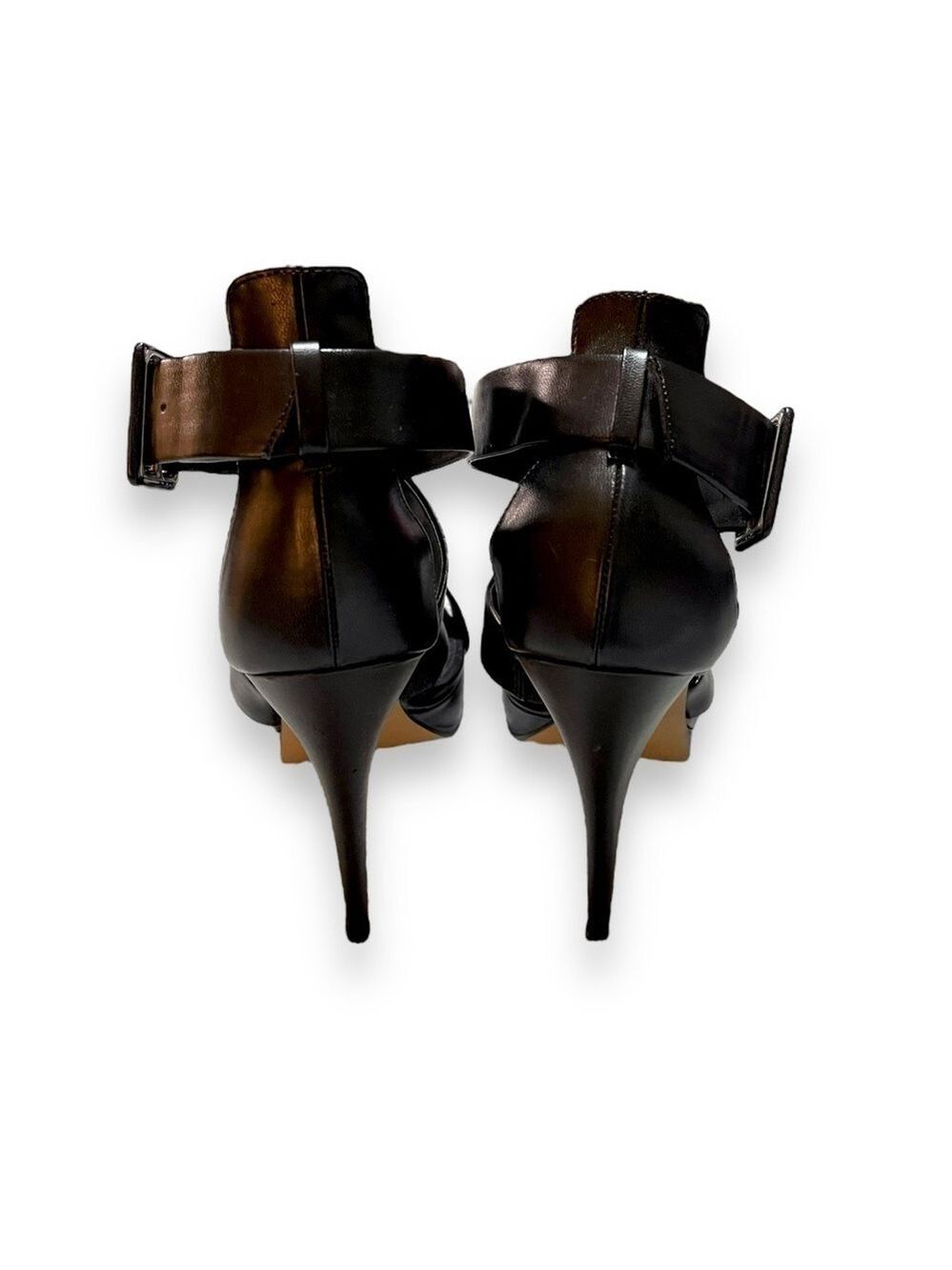 Rock & Republic Black Stiletto 5” Heel Sandals Criss Cross Ankle Strap Size 10M - Picture 4 of 9